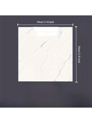 BEYAZ MERMER DESENLİ ALÜMİNYUM PLASTİK DUVAR STİCKER (30*30)