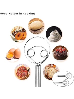 Profesyonel Paslanmaz Çelik Hamur Karıştırıcı - Danimarka Hamur Çırpıcı