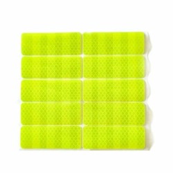 Altıgen Petek Dokulu Reflektör Sticker – Güçlü Yansıtıcı Uyarı Bandı (10 ad 8cmx3cm)