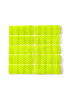 Altıgen Petek Dokulu Reflektör Sticker – Güçlü Yansıtıcı Uyarı Bandı (10 ad 8cmx3cm)