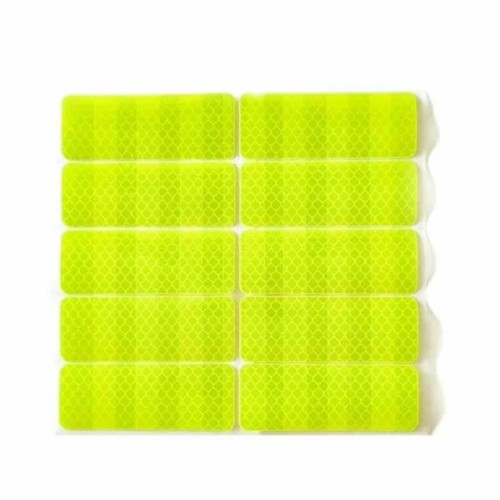 Altıgen Petek Dokulu Reflektör Sticker – Güçlü Yansıtıcı Uyarı Bandı (10 ad 8cmx3cm)