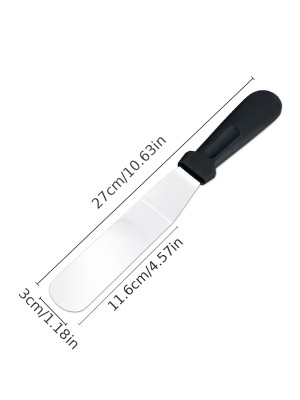 Paslanmaz Çelik L Tipi Pastacı Spatulası – Krema Düzeltme ve Pasta Şekillendirme Bıçağı