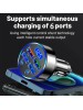 6 Portlu Hızlı Araç Şarj Cihazı – 4 USB + 2 Type-C Çıkışlı Dijital Göstergeli Oto Şarjı 6 Portlu Hızlı Araç Şarj Cihazı – 4 USB + 2 Type-C Çıkışlı Dijital Göstergeli Oto Şarjı