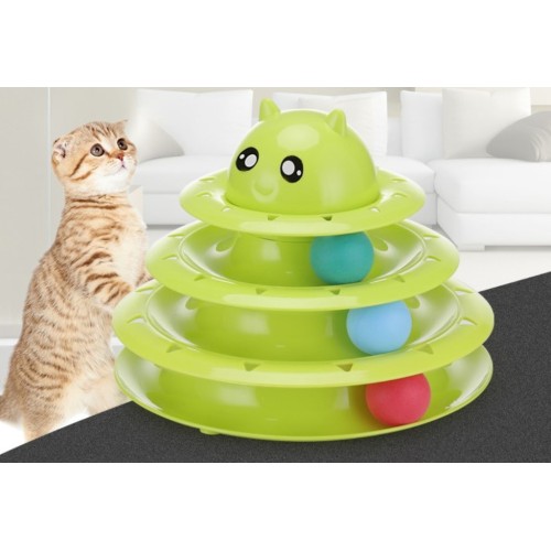  3 Katlı Kedi Oyuncağı Turntable Cat Toy