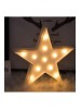 Led Işıklı Beyaz Yıldız Star Masa Duvar Gece Lambası
