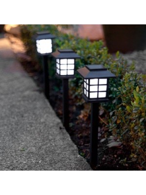 6 Lı Sokak Lamba Tasarımlı Solar Bahçe Lambası