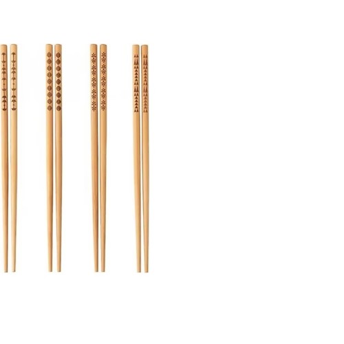 Desenli Organik Bambu Çin Çubuğu Chop Sticks 10 Çift