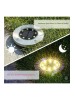 Solar Güneş Enerjili 8 Ledli Kazıklı Çim Zemin Bahçe Aydınlatma 3 W Gün Işığı Sarı Led ( 4 Lü Set )