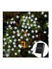 Solar 50 Ledli Çiçekli Beyaz Led Bahçe Aydınlatma Dekorasyon Güneş Enerjili