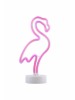 Pembe Flamingo Model Neon Led Işıklı Masa Lambası Dekoratif Aydınlatma Gece Lambası