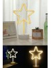 Sarı Yıldız Model Neon Led Işıklı Masa Lambası Dekoratif Aydınlatma Gece Lambası